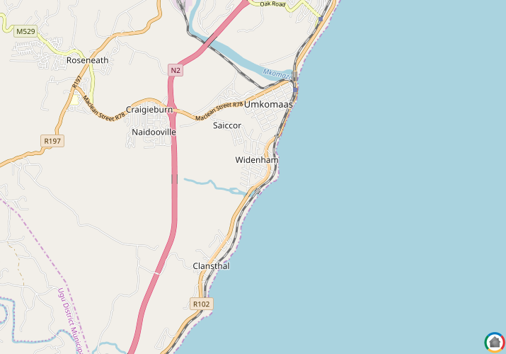 Map location of Widenham